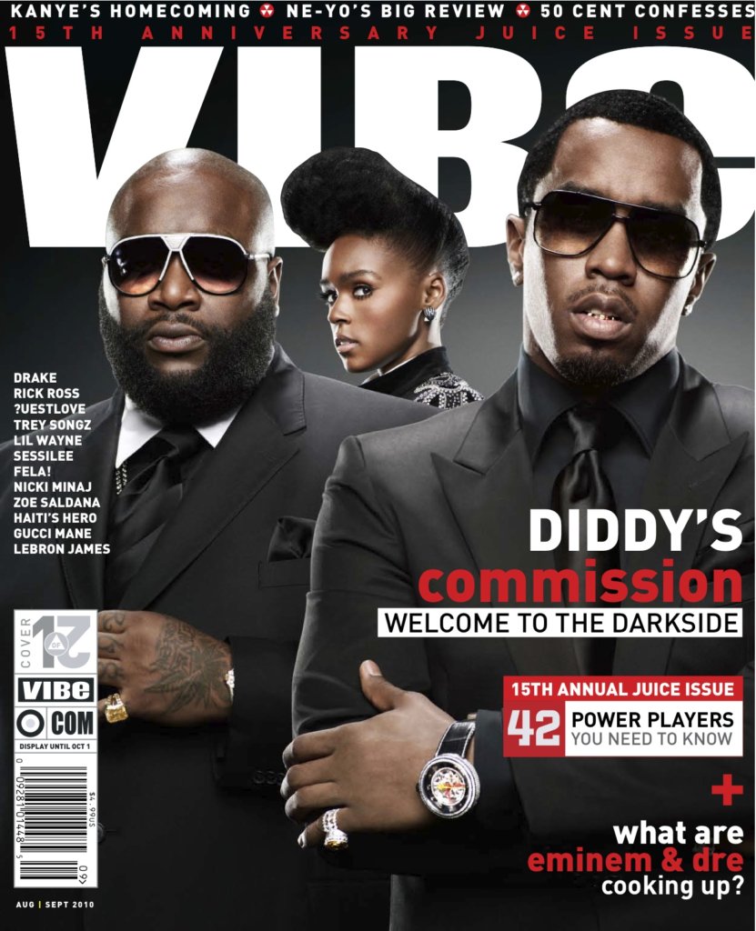 Vibe Magazine // Diddy & Rick Ross & Janelle Monae